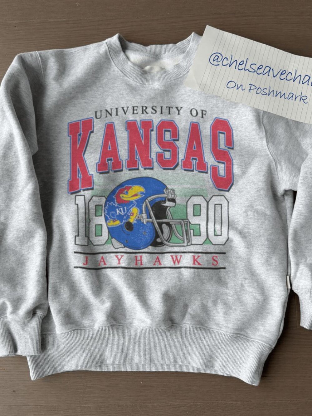 Vintage Kansas Jayhawks Football Sweatshirt Retro University of Kansas Shirt Tee